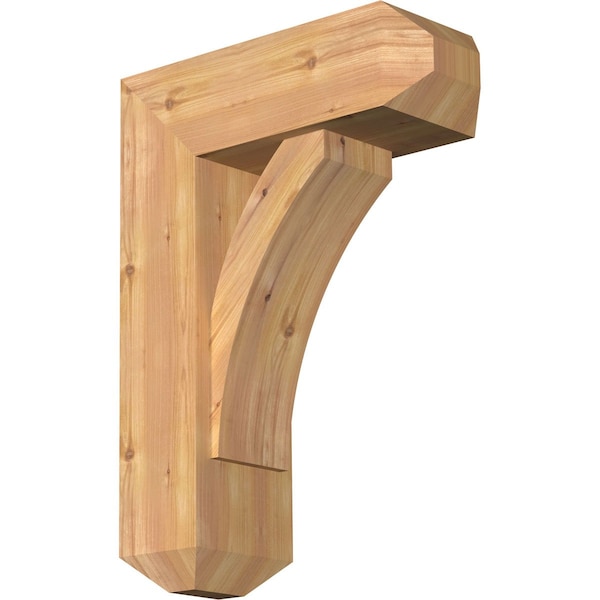 Ekena Millwork Thorton Craftsman Smooth Bracket w/ Offset Brace, Western Red Cedar, 7 1/2"W x 20"D x 28"H BKT0806X20X28THR04SWR - main